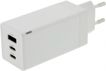 PATONA Premium GaN PD65W Adapter 2xUSB-C 1x-A weiß