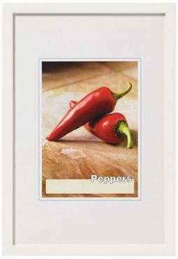 Walther cadre en bois BP050V Peppers 40x50 blanc polaire