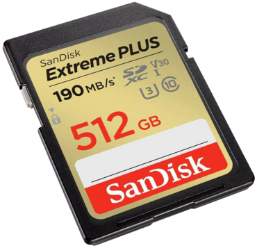 SanDisk SDXC Extreme PLUS 512GB 190MB/s