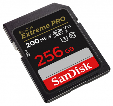SanDisk SDXC Extreme Pro 256GB 200MB/s V30 UHS I