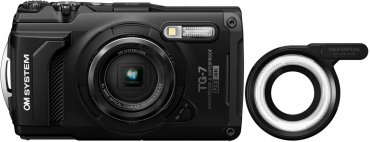 Olympus Tough TG-7 black + LG-1 LED attachment