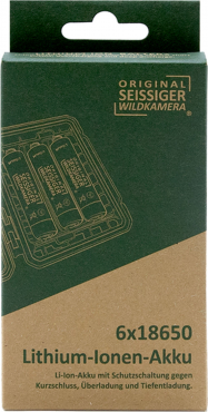 SEISSIGER Lithium-Ionen-Akku 18650 mAh 6 Stück