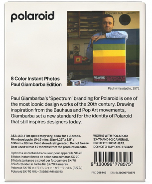 Polaroid SX-70 Film couleur Paul Giambarba 8x