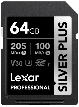 Lexar SDXC Silver Plus UHS-I 64 Go