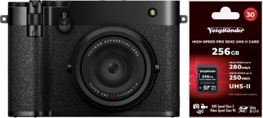 Fujifilm GFX 100RF Schwarz + Voigtländer Prof. High-Speed SDXC 256GB U