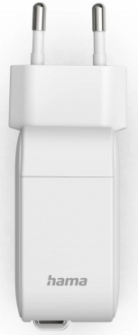 Hama 201956 Schnellladegerät GaN 30W ausziehbares Ladekabel Weiß