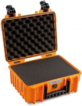 B&W Case Type 3000 SI orange with foam insert