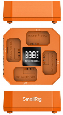 SmallRig 5749 4-Channel Camera Battery Charger for NP-FW50
