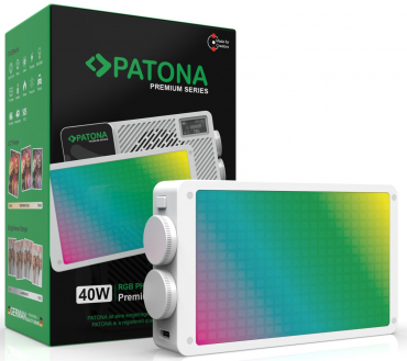 Patona Premium SR40 RGB LED Videoleuchte - 6070501 Patona Premium SR40 RGB LED Videoleuchte