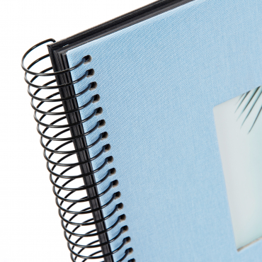 Goldbuch Spiral album 12729 Bella Vista 20x20cm black pages sky blue