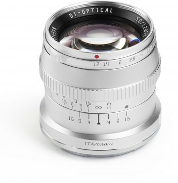 TTArtisan 50mm f1,2 Fuji X-Mount silber