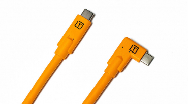 Tether USB-C to USB-C Right Angle - Orange