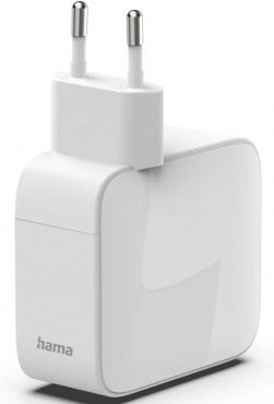 Hama 201957 Chargeur rapide GaN 65W câble de charge extensible Blanc