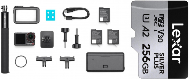 DJI Osmo Action 5 Pro Adventure + Lexar Silver Plus microSDXC 256GB