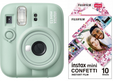 Fujifilm instax mini 13 Lagoon Green + Mini Film Confetti 