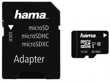 Hama microSDHC 16GB 80MB mit Adapter - 6026920 Hama microSDHC 16GB 80MB mit Adapter