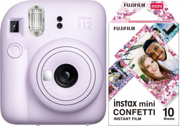 Fujifilm Instax Mini 12 Violet lilas + pellicule Confetti