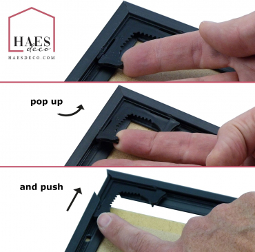 Haes cadre plastique EC18B Easy Frame 50x50cm noir
