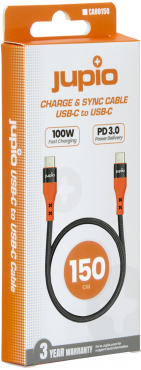 Jupio USB-C zu USB-C Kabel 150cm (100W USB 2.0)