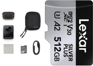 DJI Osmo 360 Standard Combo + Lexar Silver Plus microSDXC 512GB