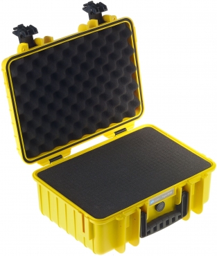 B&W Case Type 4000 SI yellow with foam insert
