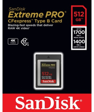 SanDisk Extreme PRO CFexpress Card 512GB 2-pack