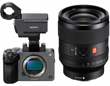 Sony ILME-FX5 + poignée XLR + SEL FE 35 mm f/1,4 GM