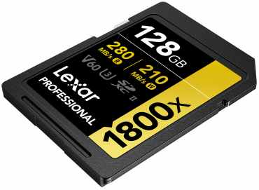 Lexar Professional SDXC Gold 128GB 1800x UHS-II V60