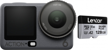 DJI Osmo Action 6 Standard Combo + Lexar Silver Plus MicroSDXC 128GB