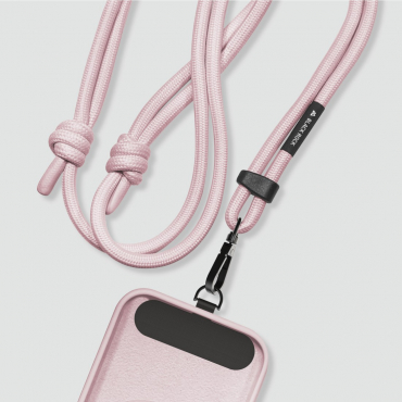 Hama 221559 Black Rock Smartphone Lanyard Hellrosa