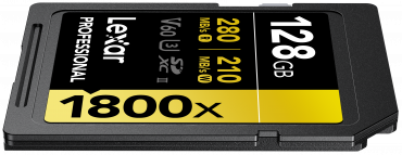 Lexar Professional SDXC Gold 128GB 1800x UHS-II V60