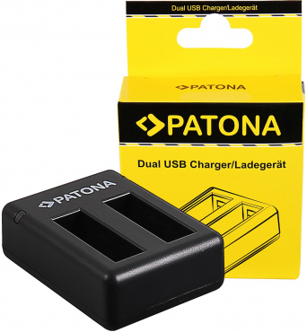 PATONA Dual Ladegerät für Insta360 One X ActionCam inkl. USB Kabel