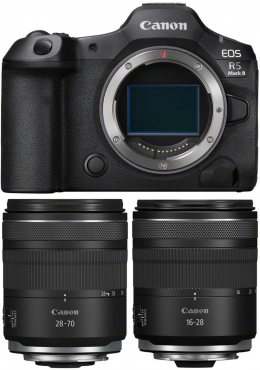 Canon EOS R5 II + RF 16-28mm f2,8 IS STM + RF 28-70mm f2,8 IS STM