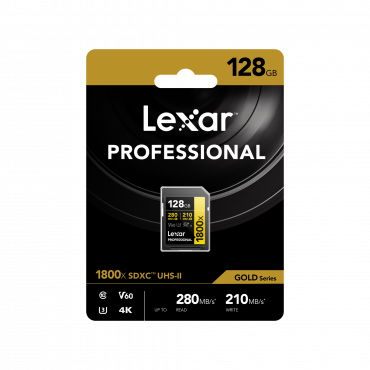 Lexar Professional SDXC Gold 128GB 1800x UHS-II V60