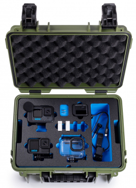 B&W GoPro 13 Case Typ 3000 braun/grün