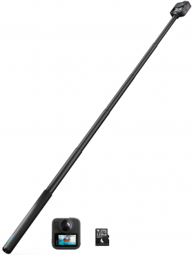 GoPro MAX2 + 1,2m Extension Pole + Angelbird AV PRO 128GB 100MB/s