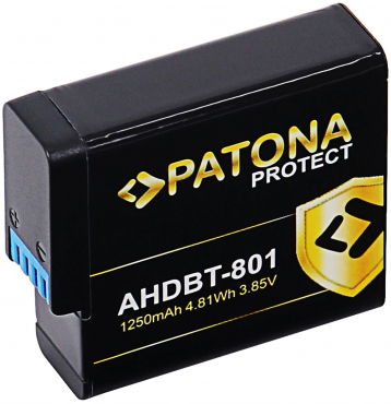 Batterie PATONA PROTECT pour GoPro Hero 8 AHDBT + 7/6/5 AHDBT