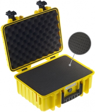 B&W Case Type 4000 SI yellow with foam insert