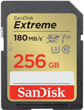 SanDisk SDXC Extreme 256GB 180MB/s V30 UHS-I
