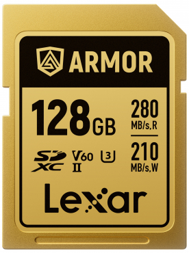 Lexar SDXC Pro Gold Series ARMOR UHS-II 128GB V60