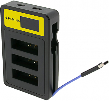 PATONA Smart Dual LCD Chargeur USB pour Canon NB-13L