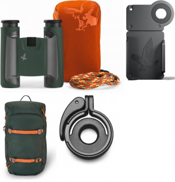 Swarovski CL Pocket 10x25 Green + Mountain Expert Hiking Package