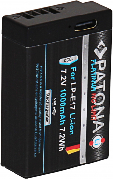 Patona Platinum battery with USB-C input Canon LP-E17
