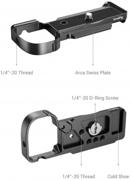 SmallRig 3523 Extension Grip pour ZV-E10 noir