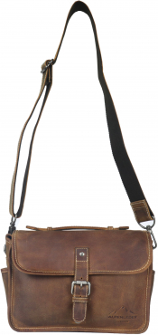 Alpine leather camera bag press wild camel
