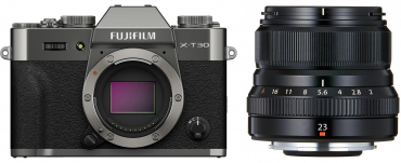 Fujifilm X-T30 III Geh. Anthrazit + XF 23mm f2,0 WR Schwarz