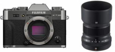 Fujifilm X-T30 III Housing Anthracite + XF 50mm f2.0 R WR Black