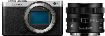 Panasonic Lumix DC-S9 argent/noir + Sigma 17mm f4