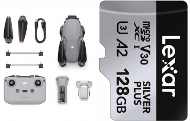 DJI Air 3S (DJI RC-N3) + Lexar Silver Plus microSDXC 128GB