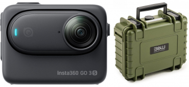 INSTA360 GO 3S 64GB Black + étui B&W type 500 marron/vert